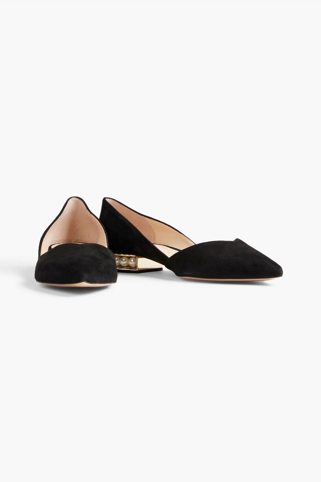NICHOLAS KIRKWOOD Casati D'Orsay suede point-toe flats