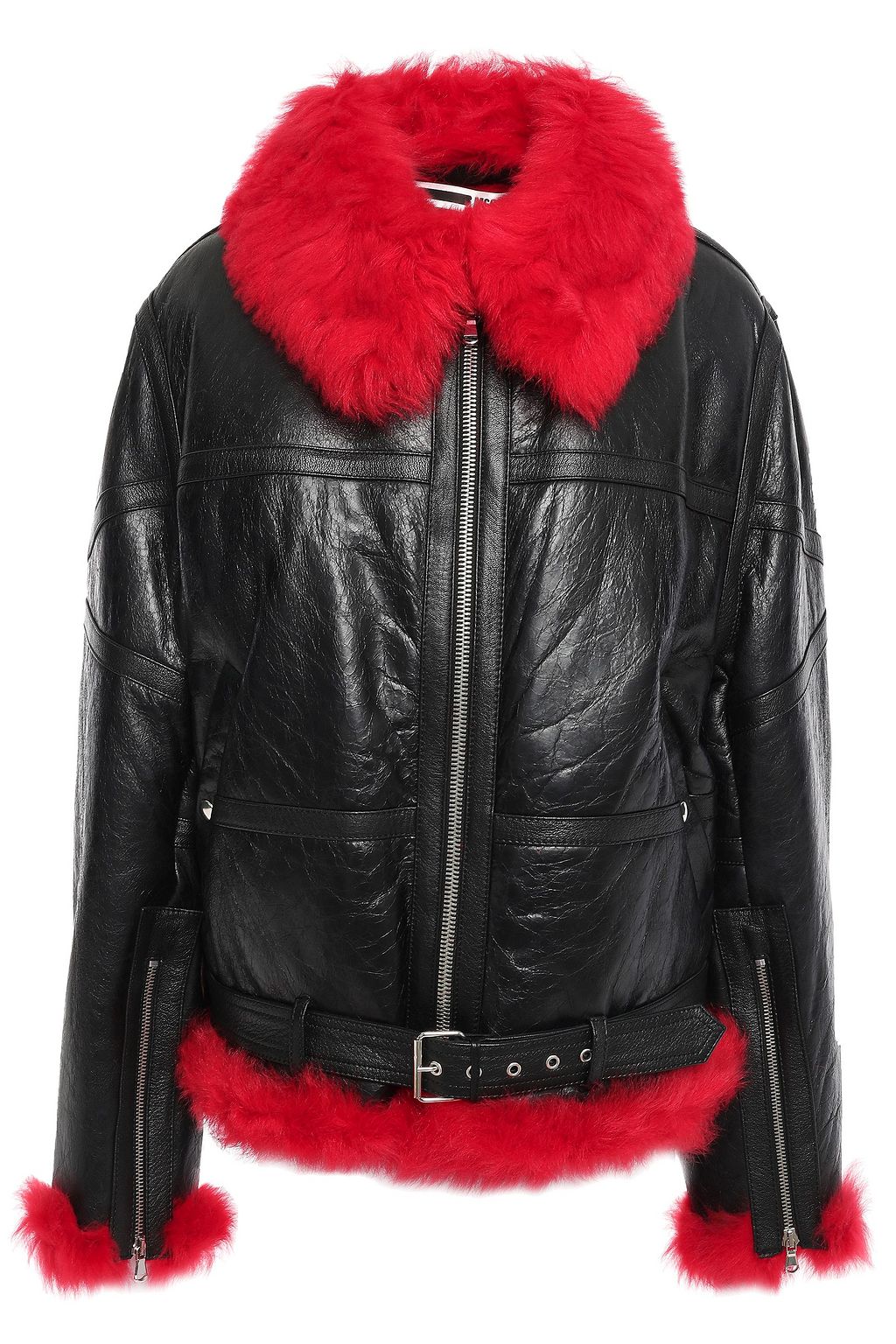 alexander mcqueen shearling biker jacket
