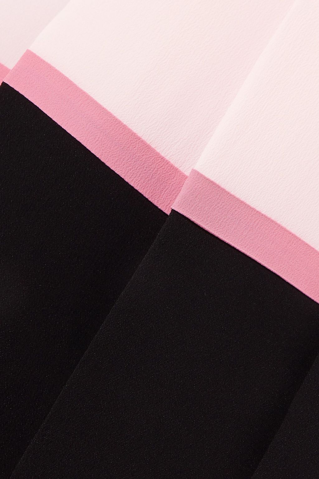 MARNI Pleated striped crepe de chine skirt