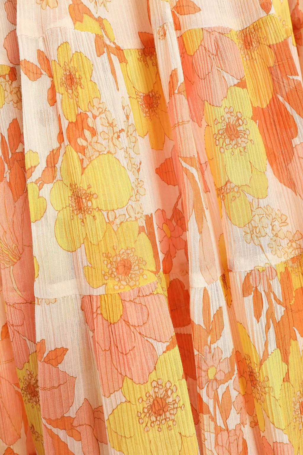 ZIMMERMANN Primrose floral-print crinkled cotton and silk-blend midi dress
