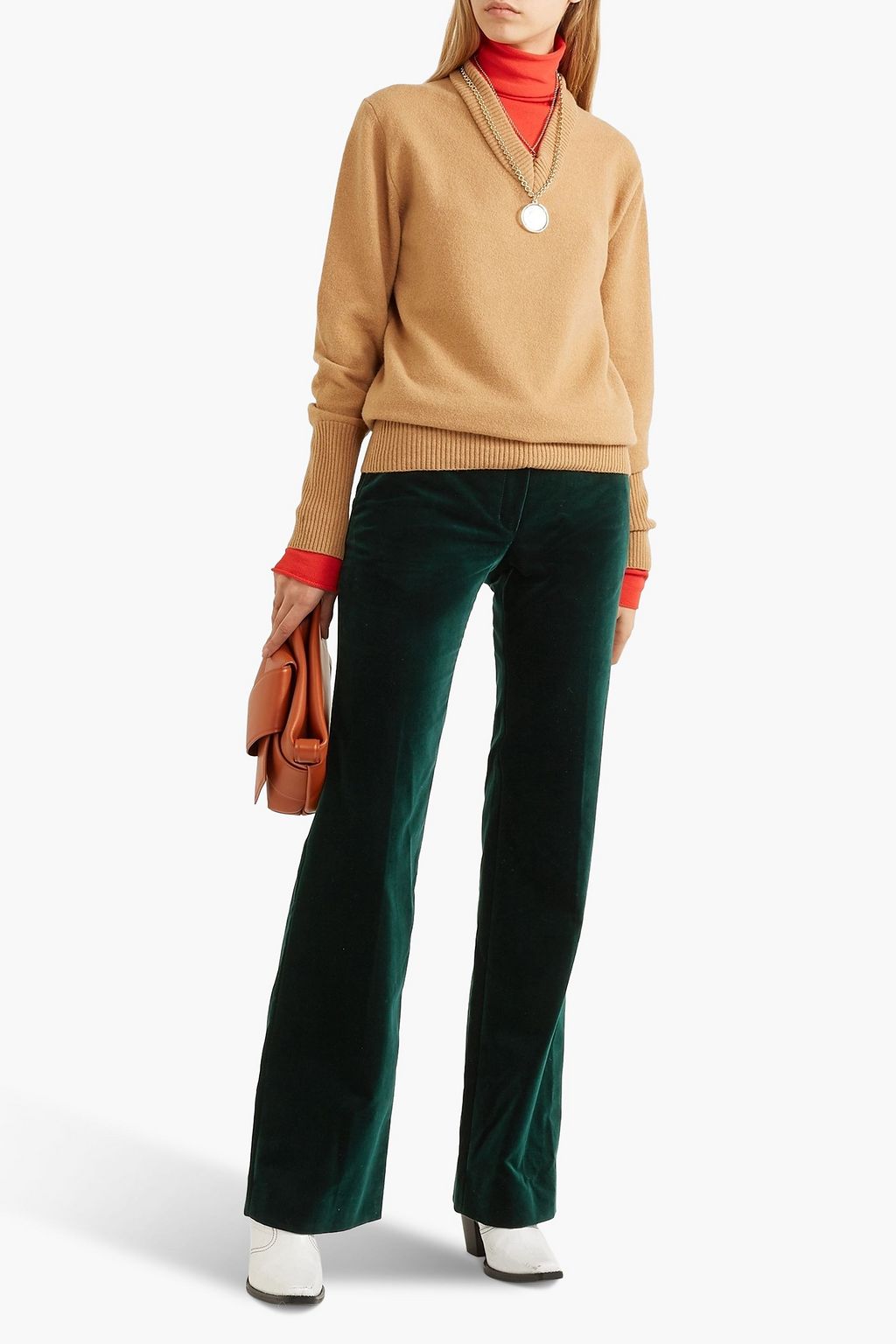 BELLA FREUD 1976 cotton-velvet flared pants