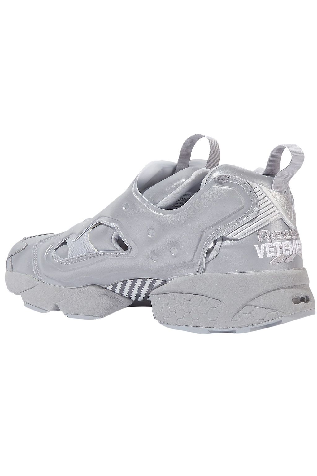 REEBOK X VETEMENTS + Reebok Instapump Fury reflective leather sneakers