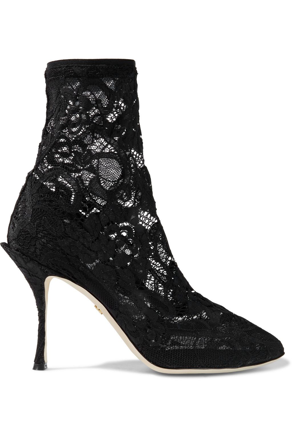 black lace sock boots