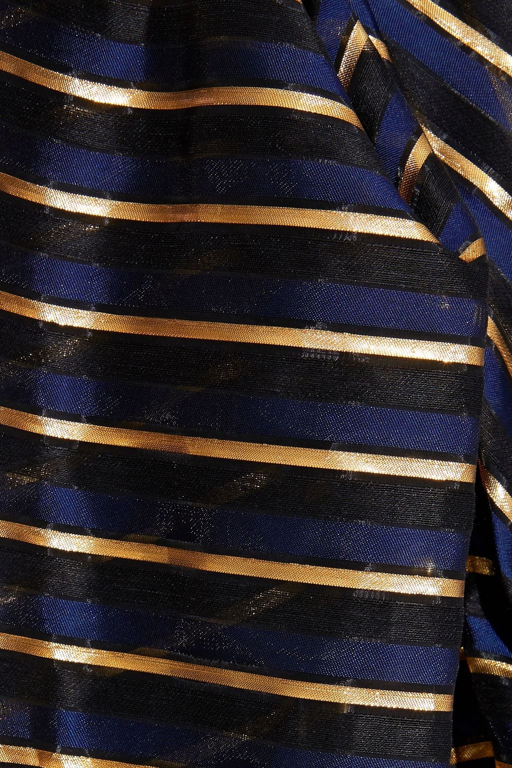 ALEXANDRE VAUTHIER Cropped metallic striped organza wrap top