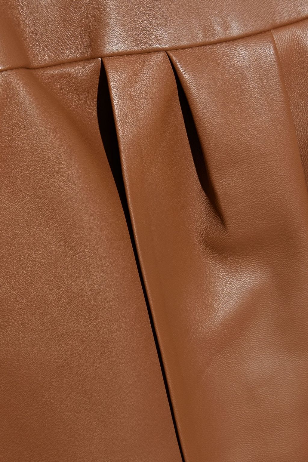 ALEXANDRE VAUTHIER Strapless gathered leather mini dress