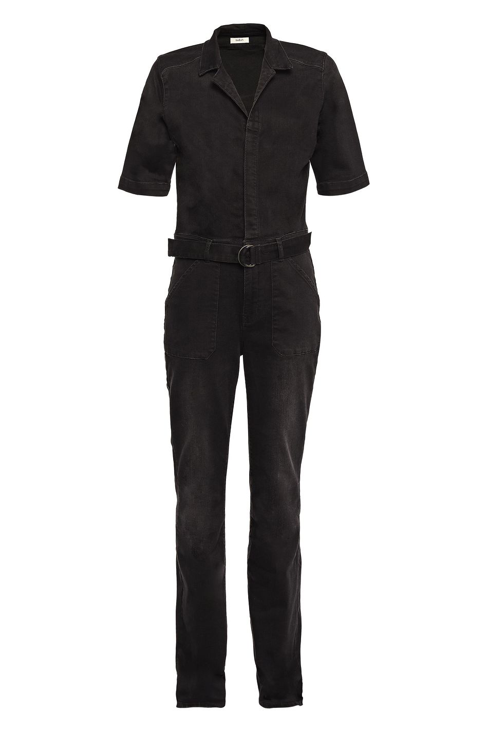 denim belted jumpsuit