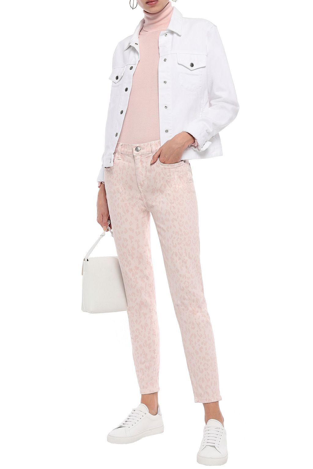 CURRENT/ELLIOTT The Stiletto leopard-print mid-rise skinny jeans