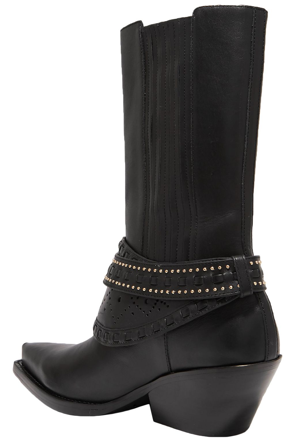 ZIMMERMANN Cowboy Mid buckled studded leather boots