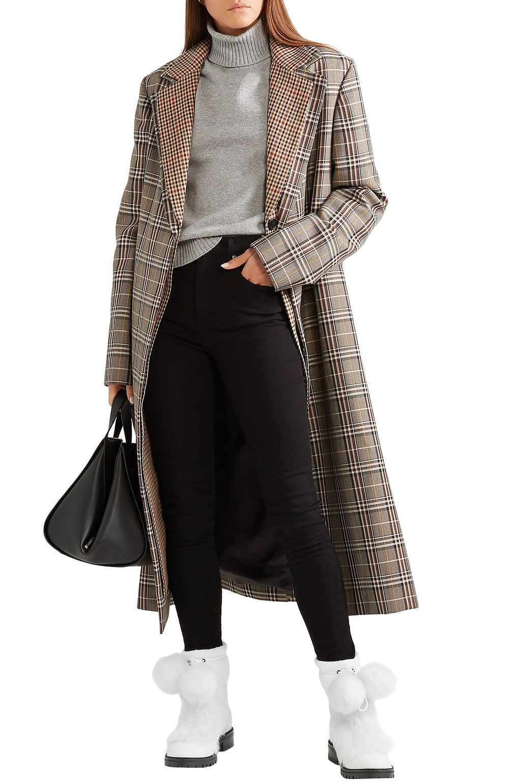 JIMMY CHOO Glacie shearling-trimmed embellished shell and leather ankle boots