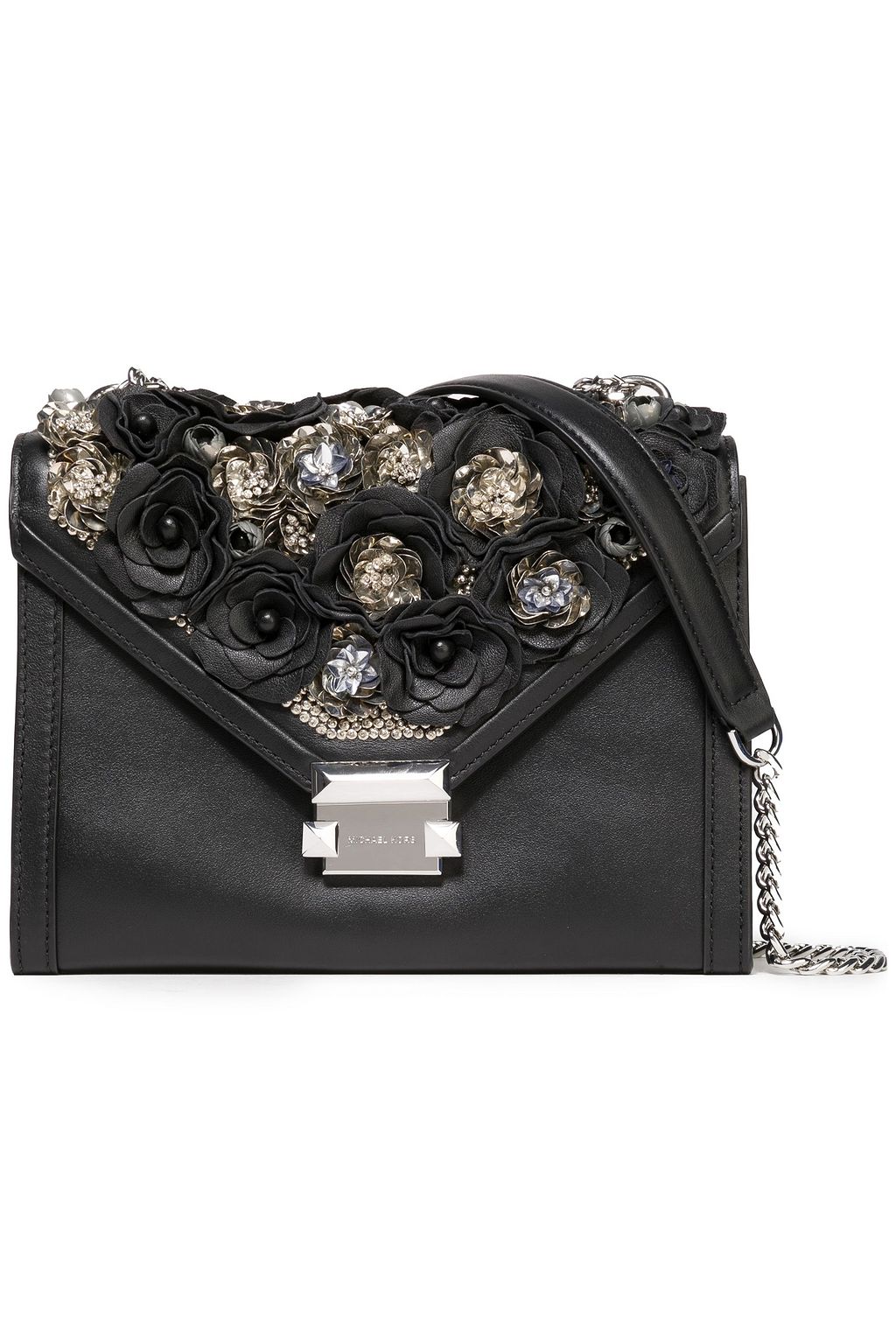 michael kors black floral bag