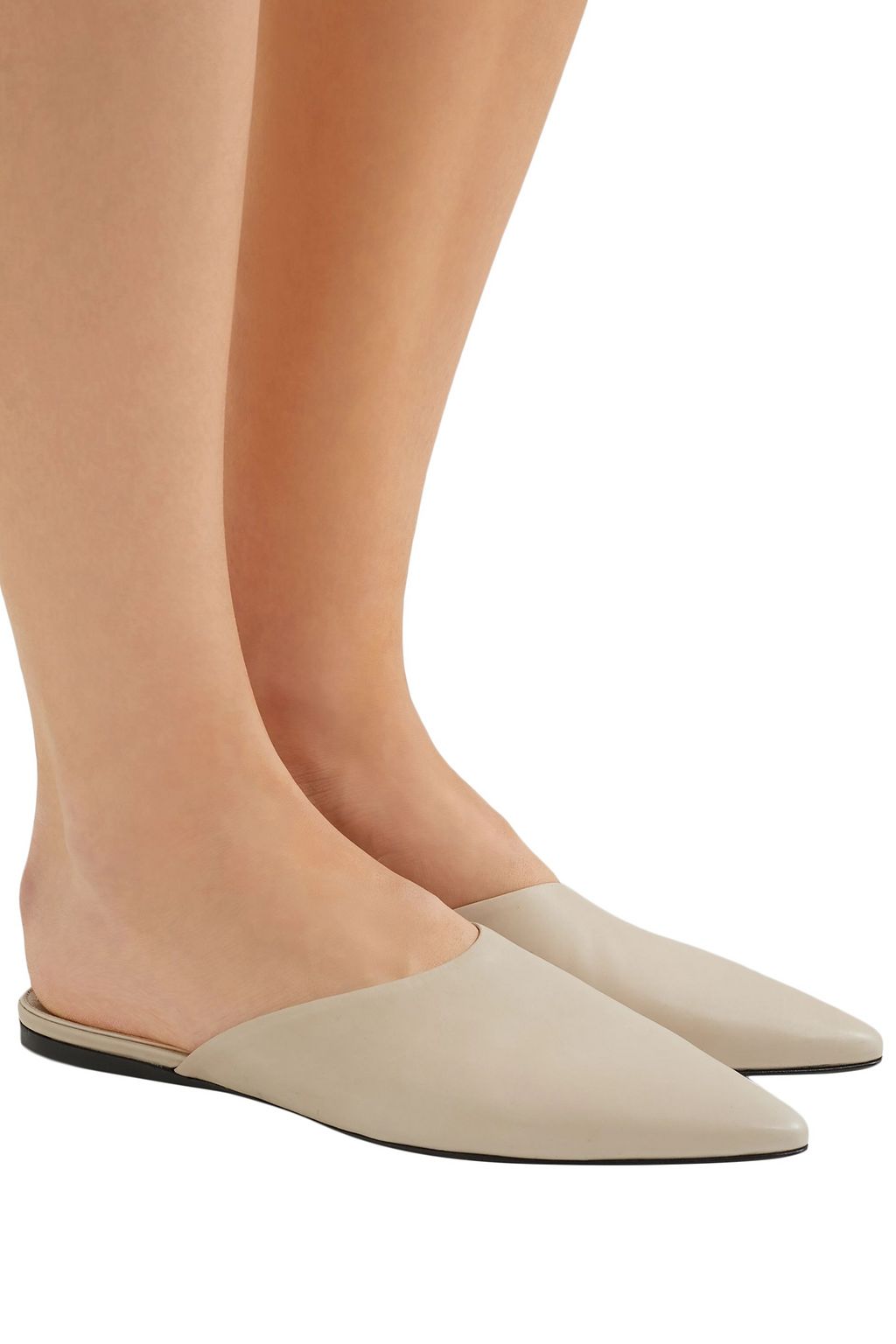 THE ROW Giacomo leather slippers
