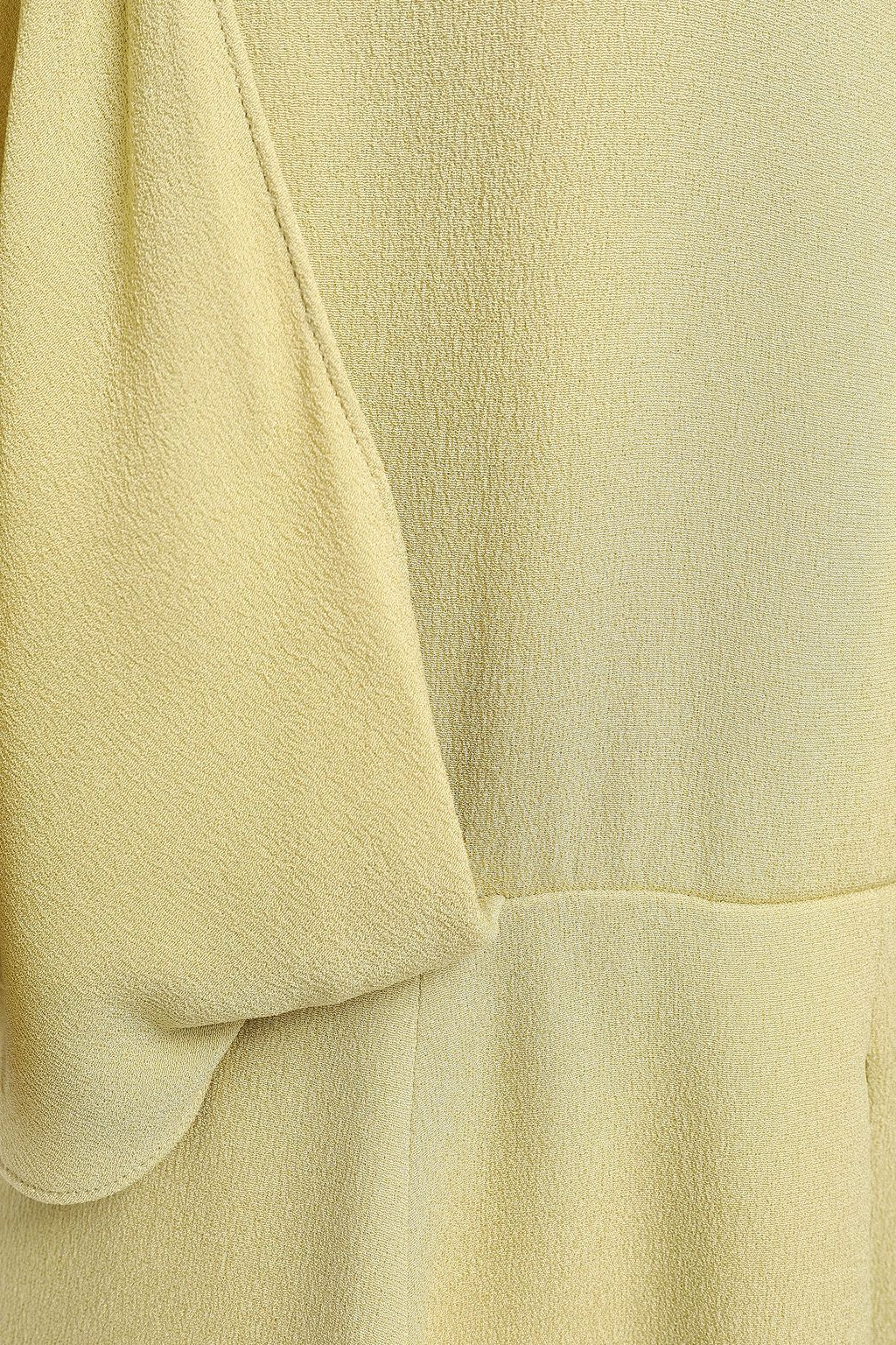 VALENTINO GARAVANI Draped silk-crepe maxi dress