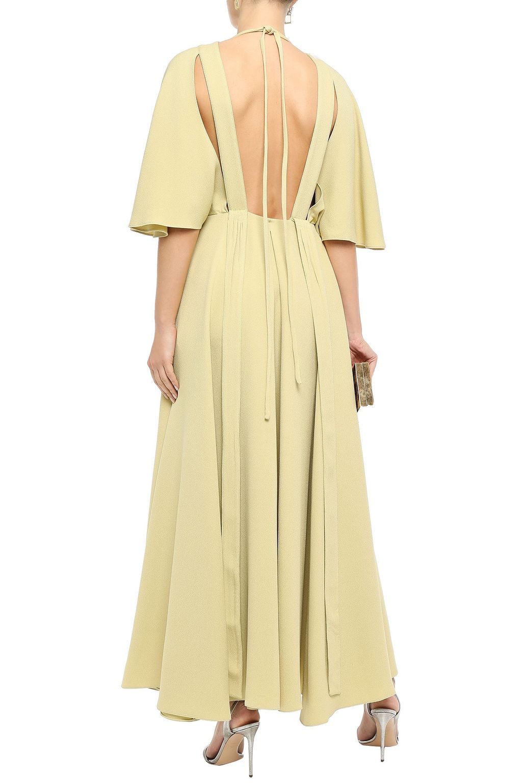 VALENTINO GARAVANI Draped silk-crepe maxi dress