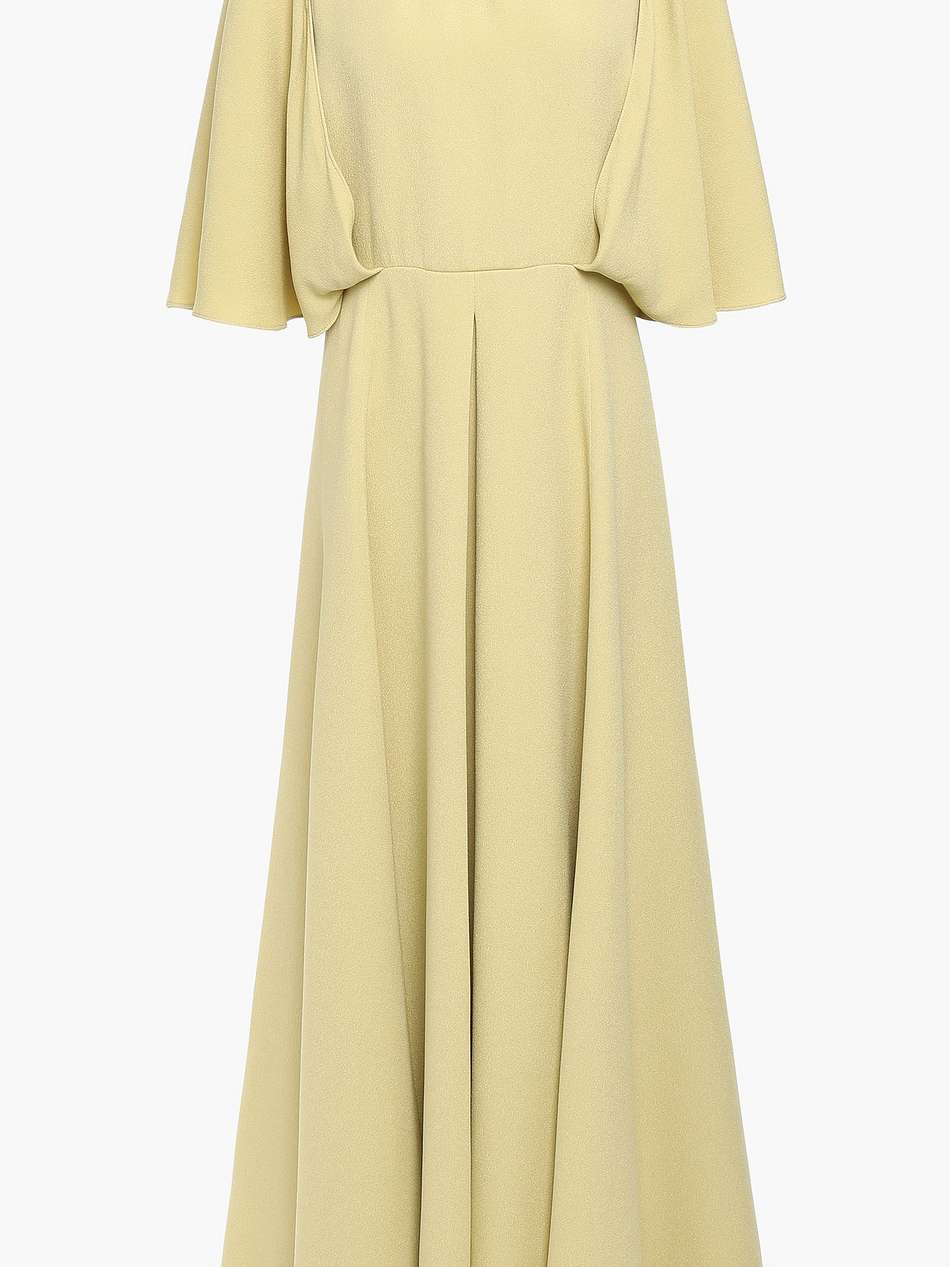 draped silk-crepe maxi dress