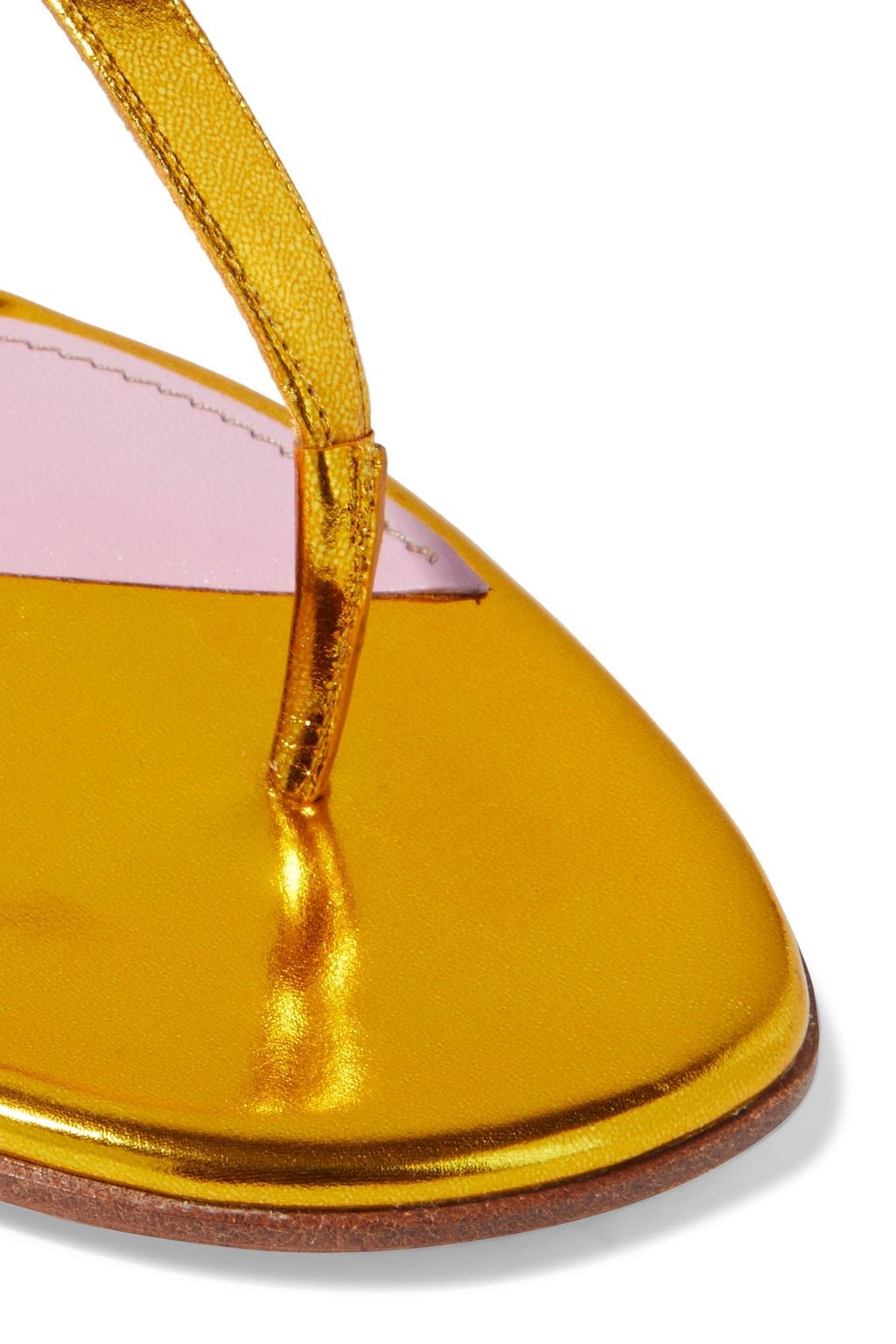 PUCCI Color-block smooth and mirrored-leather sandals