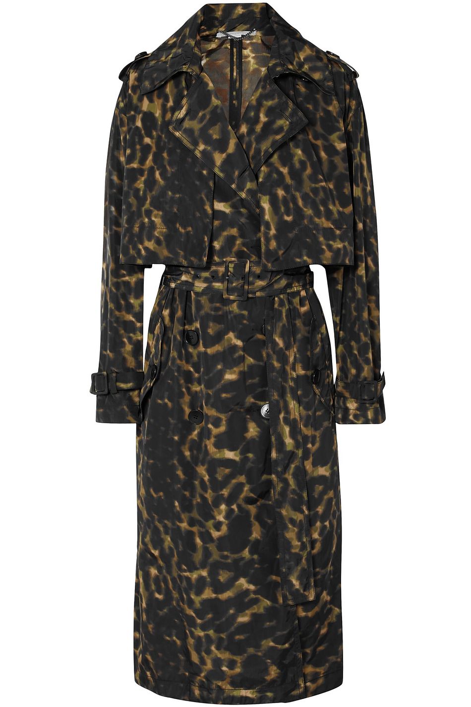 leopard print trench coat