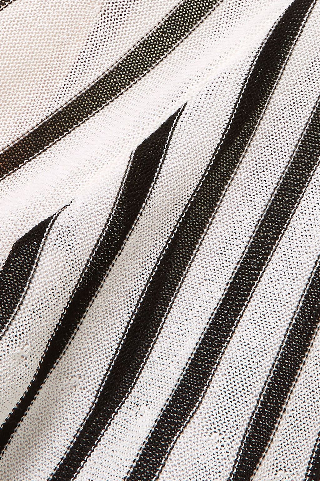 SEE BY CHLOÉ Tasseled striped cotton-blend mini dress