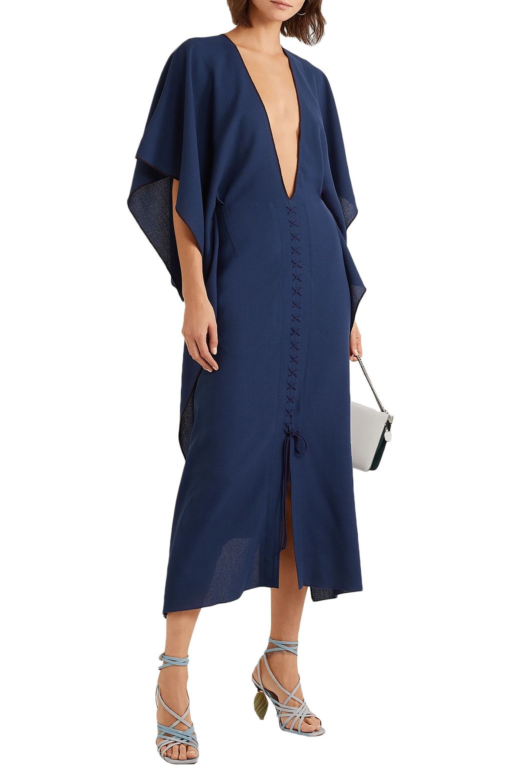 ROLAND MOURET Adamson open-back wool-crepe midi dress