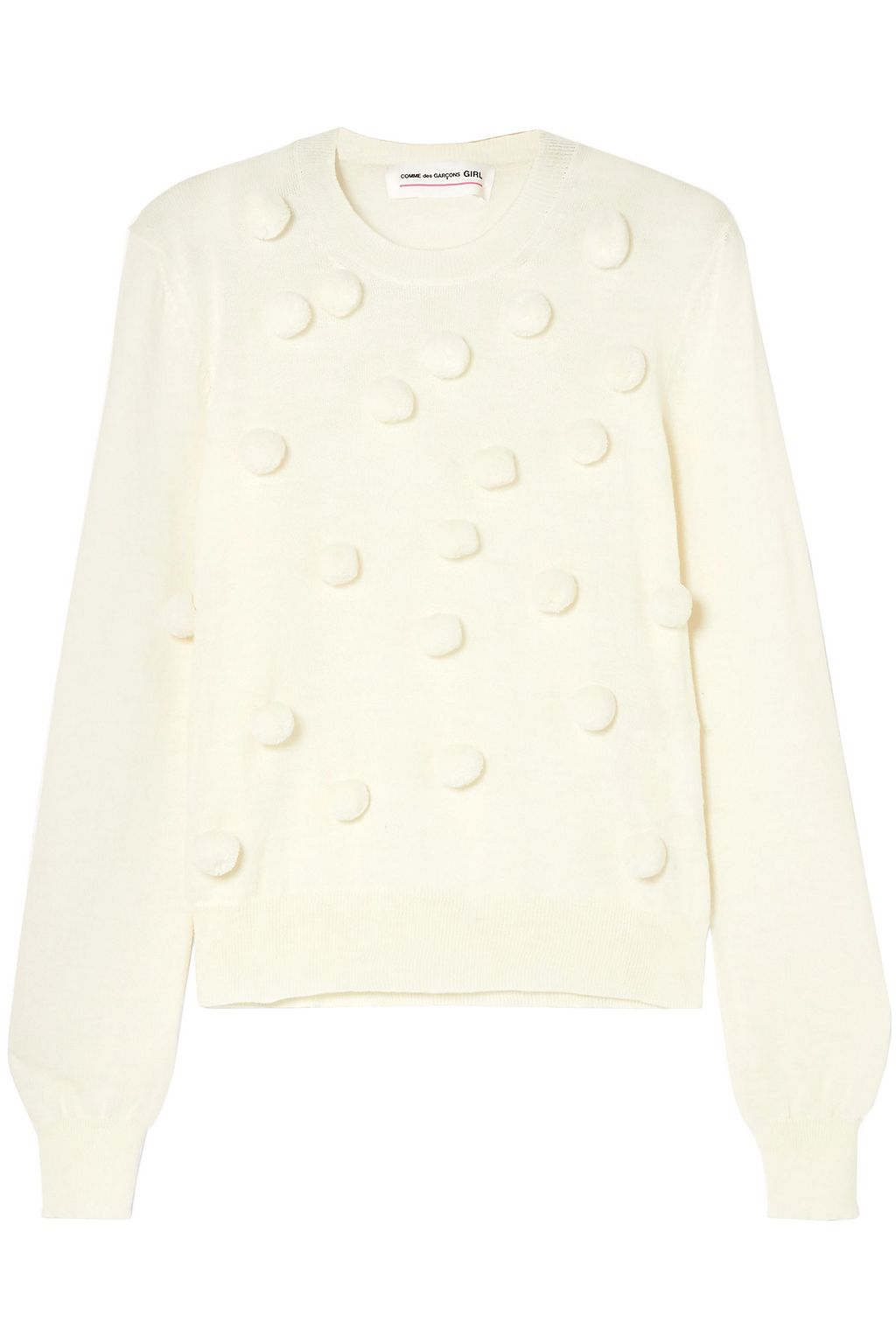comme des garcons white sweater