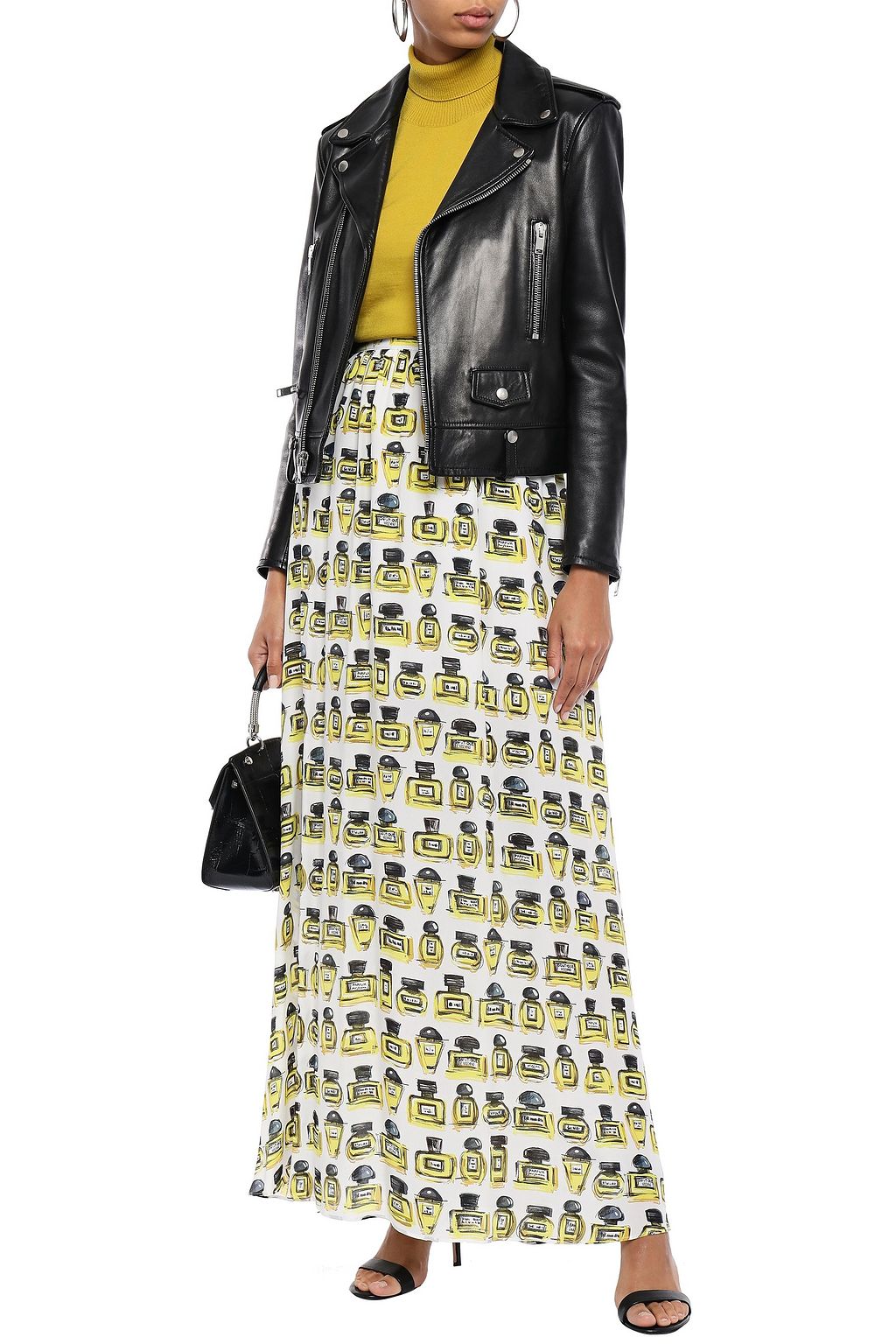 BOUTIQUE MOSCHINO Printed crepe maxi skirt