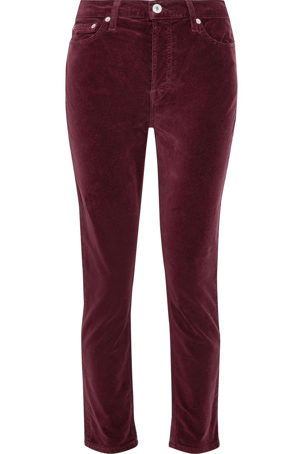 stretch velvet skinny jeans