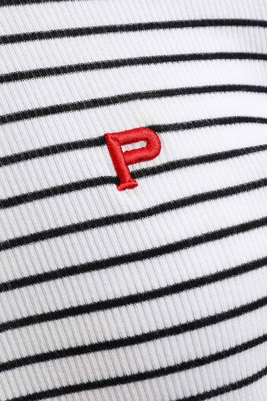 PHILOSOPHY DI LORENZO SERAFINI Striped ribbed modal-blend jersey top