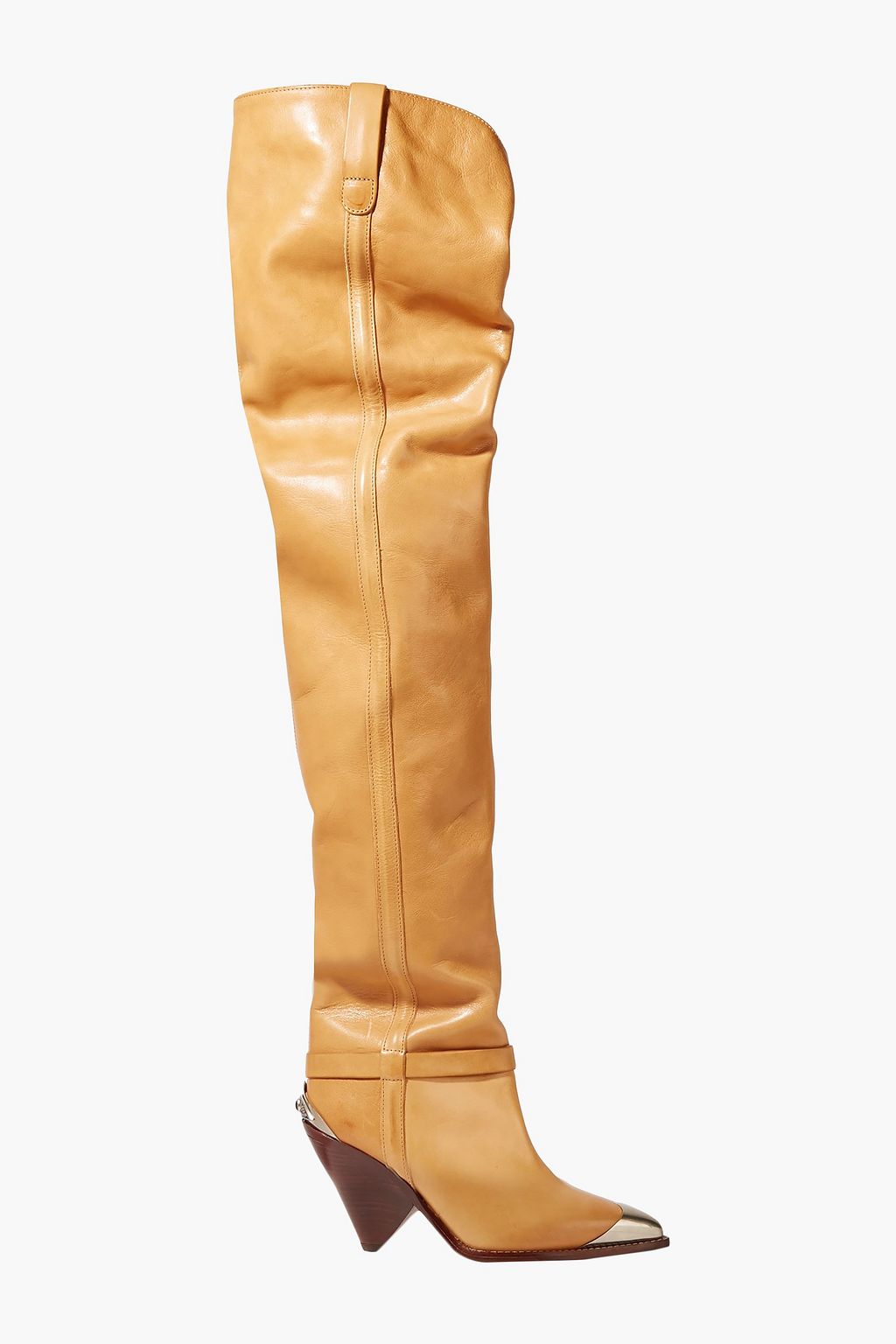 Camel Lafsten embellished leather thigh boots Sale up to 70% off | OUTNET | ISABEL MARANT | THE OUTNET