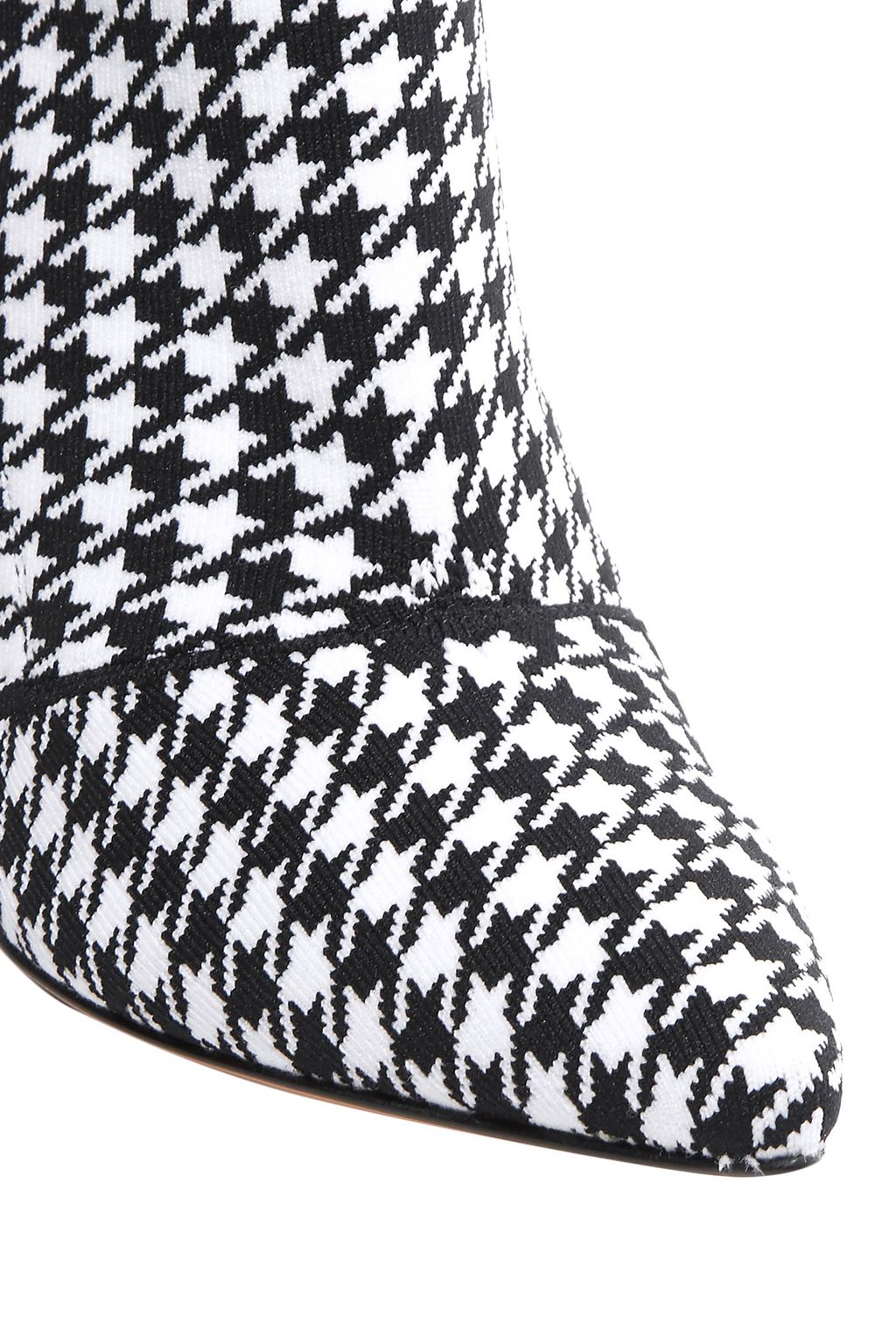 GIANVITO ROSSI 85 houndstooth stretch-knit sock boots