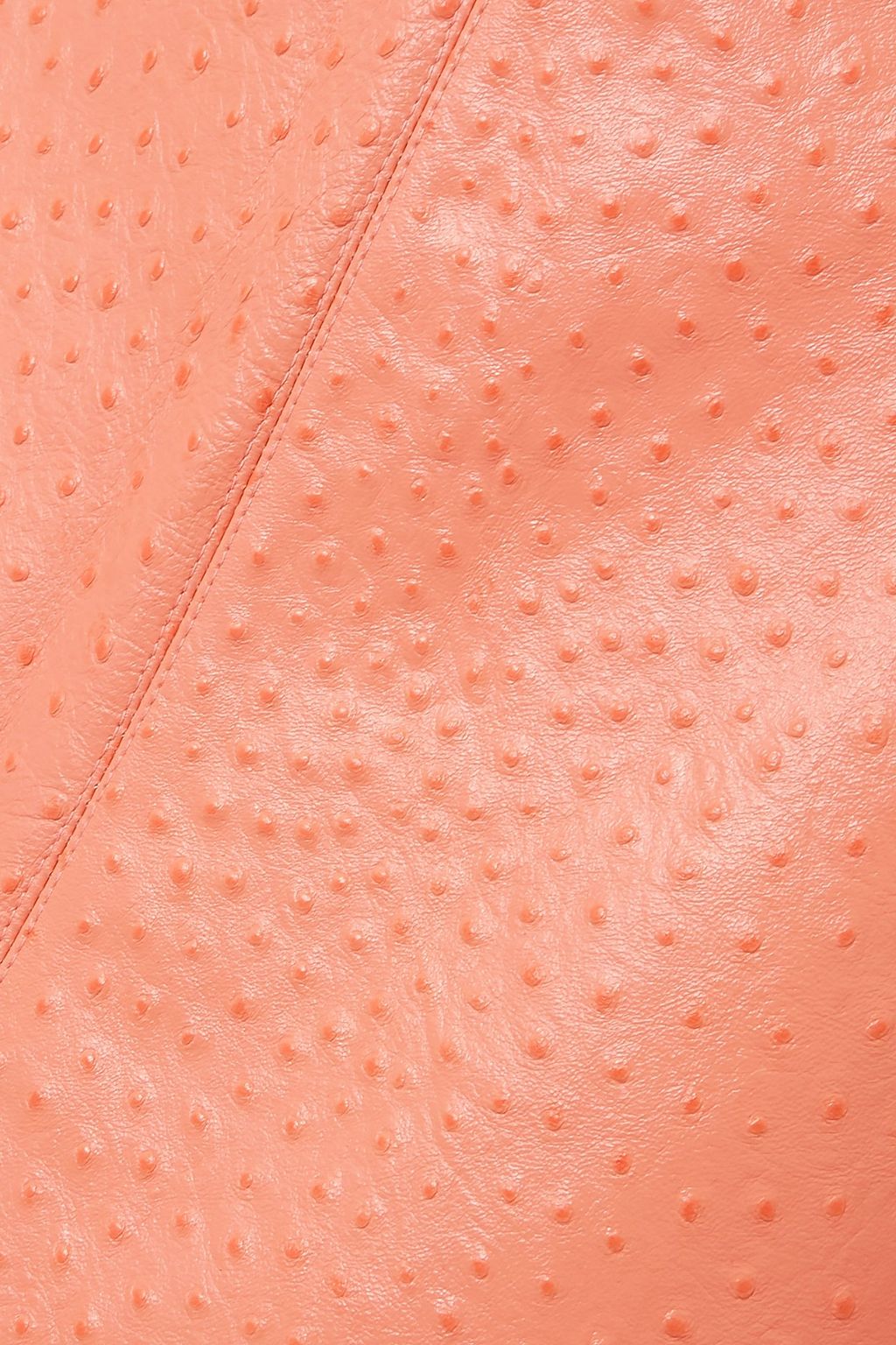 MARNI Ostrich-effect leather midi skirt