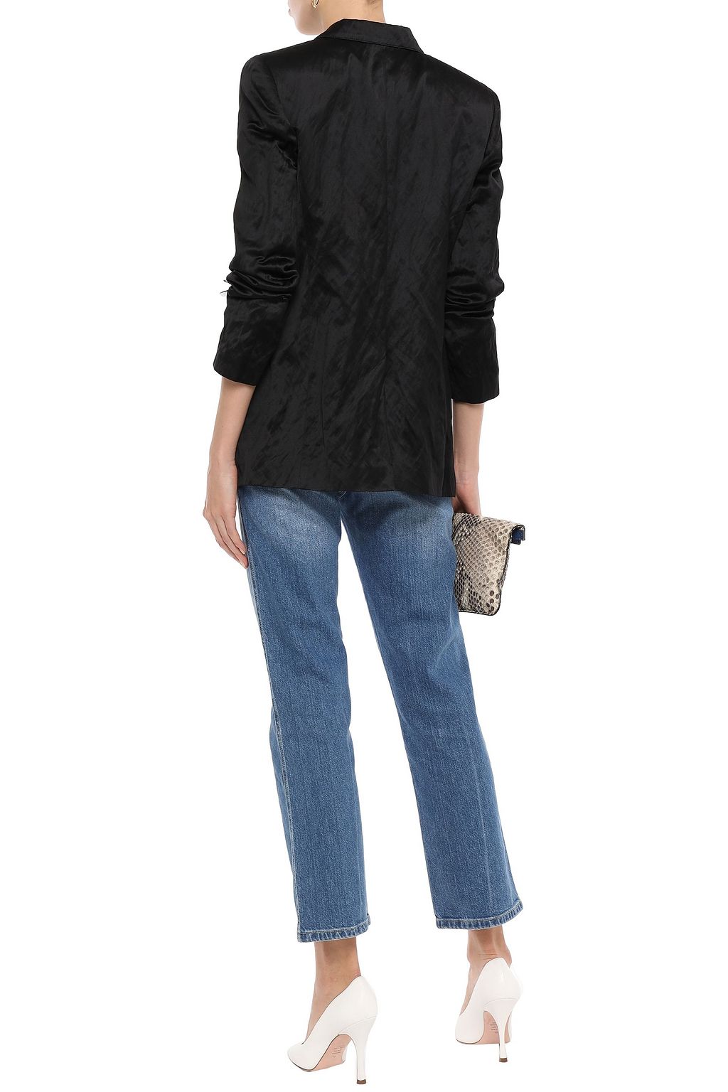 PHILOSOPHY DI LORENZO SERAFINI Crinkled-satin blazer