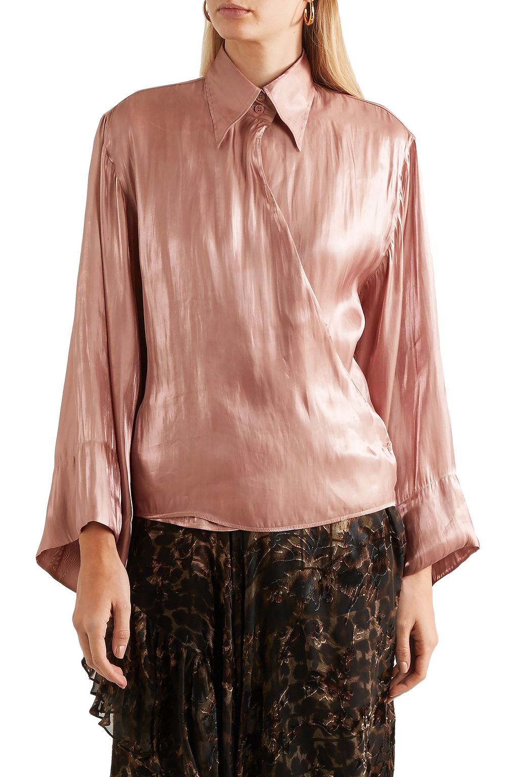 ETRO Satin wrap top