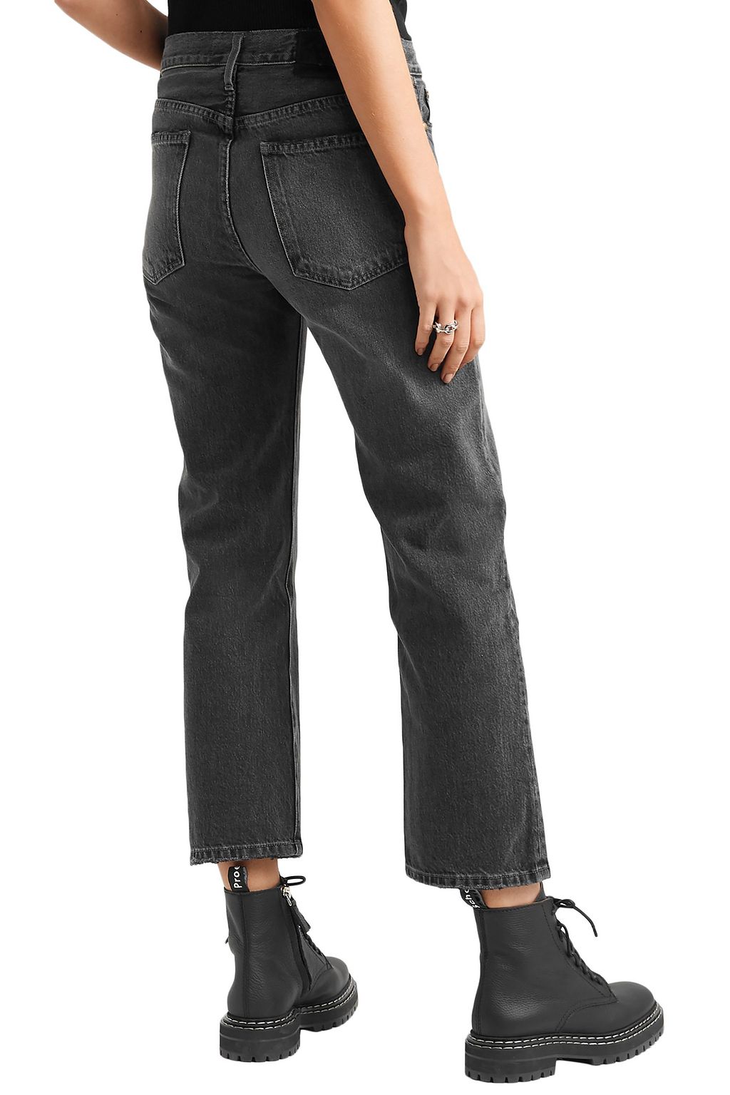 THE GREAT. The Lasso cropped high-rise straight-leg jeans