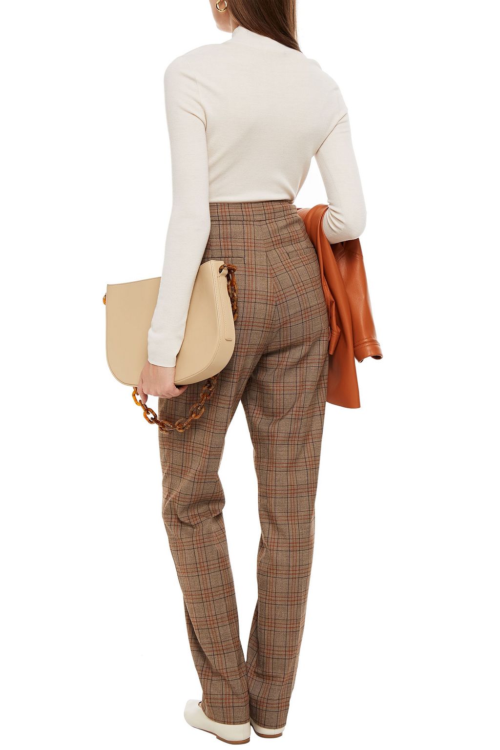 TIBI Checked jacquard tapered pants