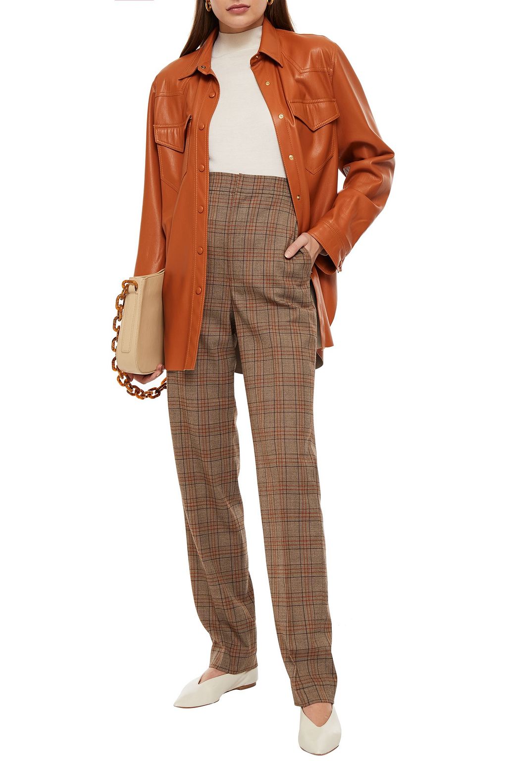 TIBI Checked jacquard tapered pants