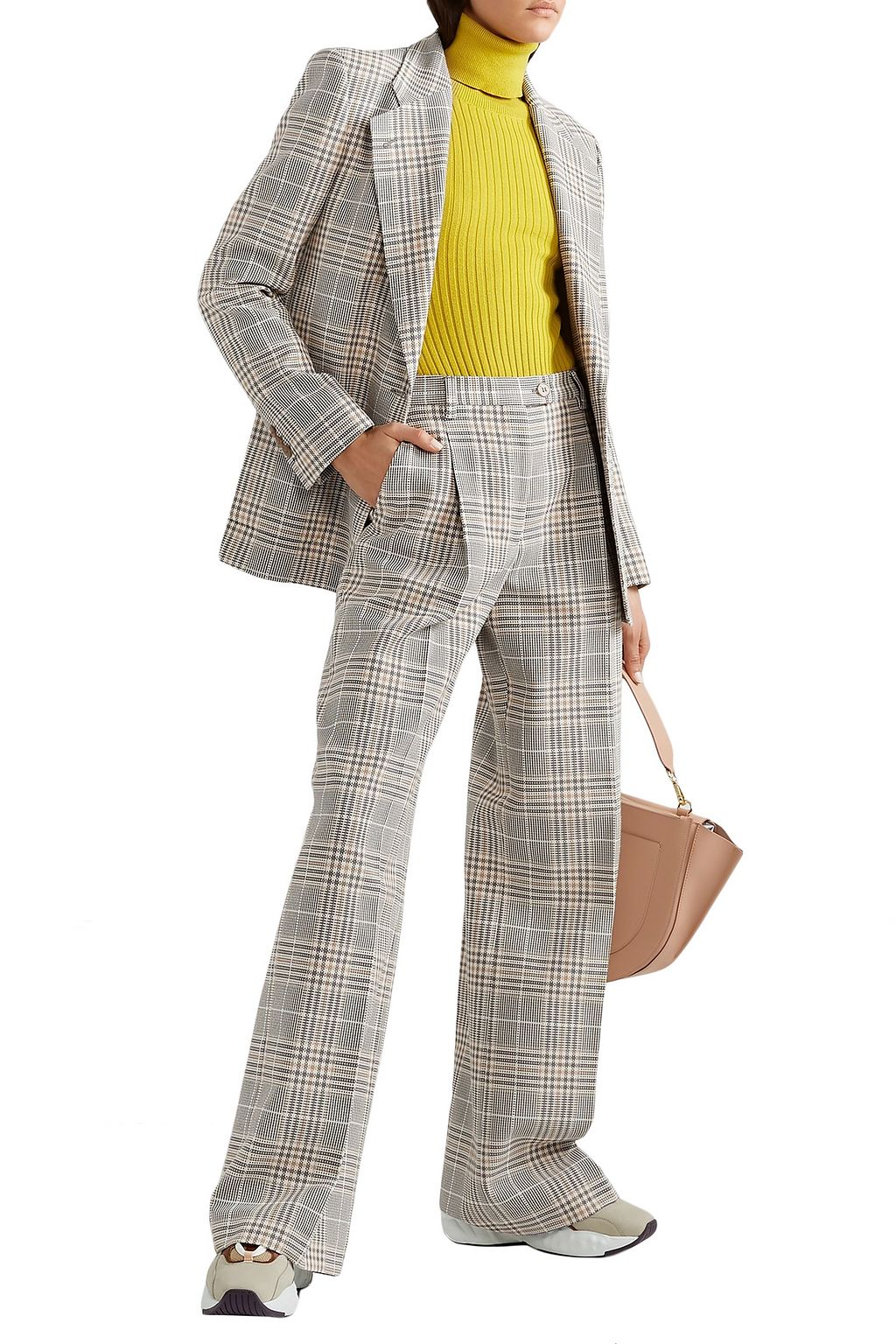 ACNE STUDIOS Pina Prince of Wales checked cotton-blend wide-leg pants