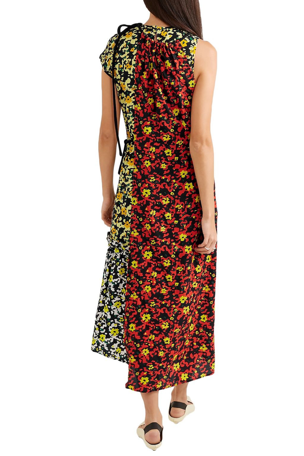 PROENZA SCHOULER Asymmetric floral-print georgette dress