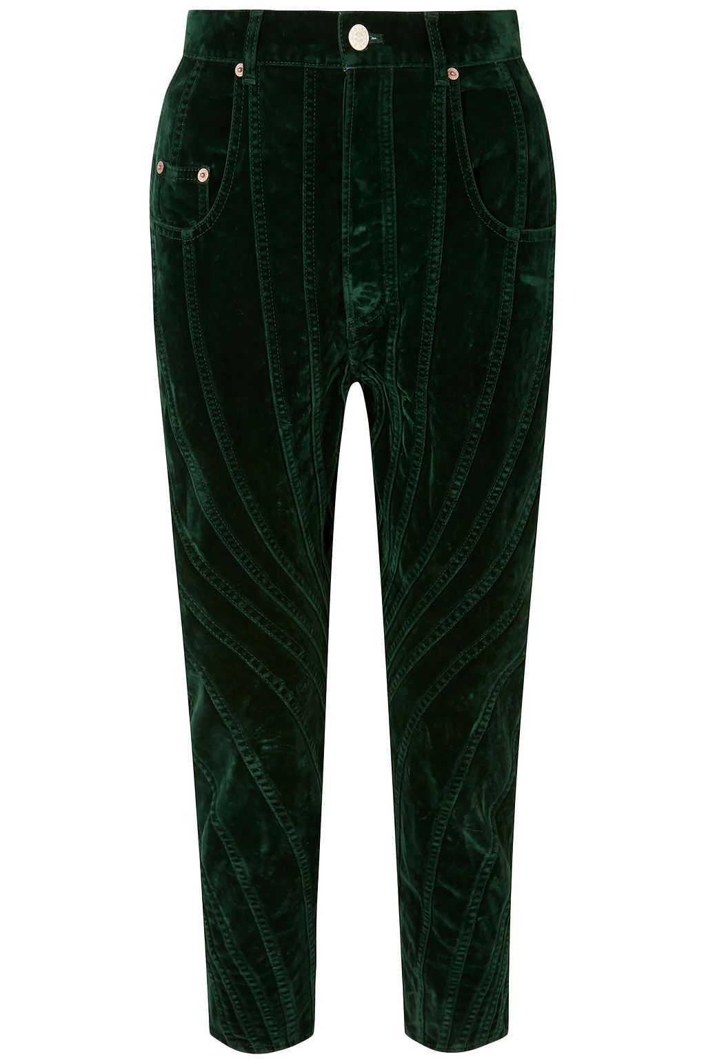 dark green velvet pants