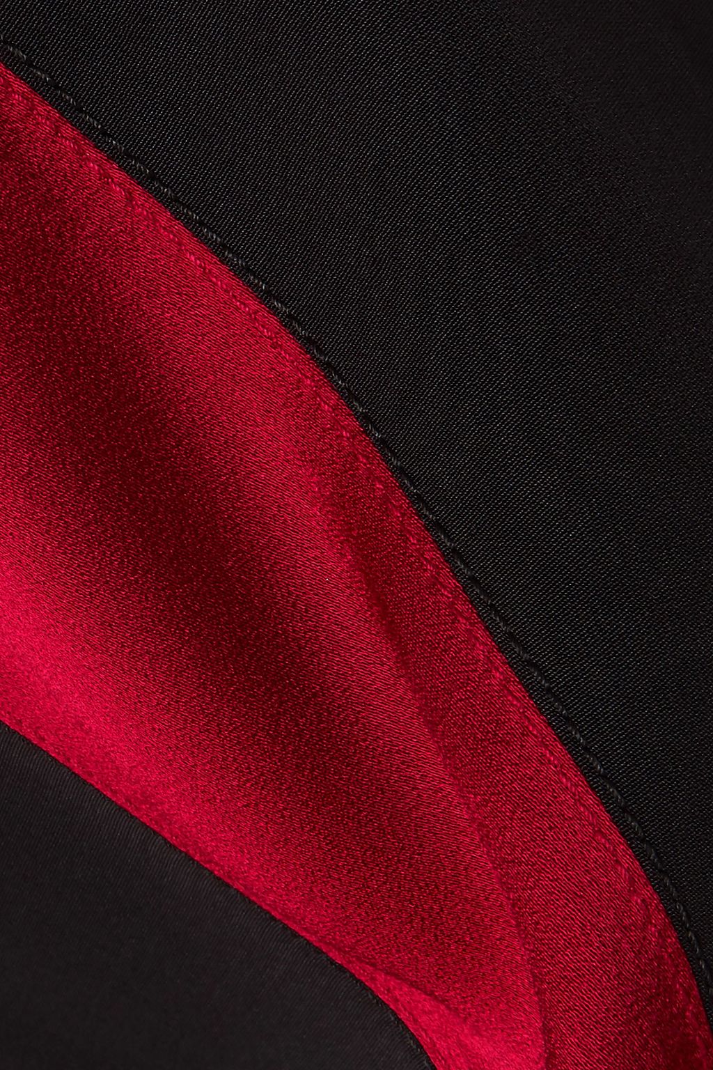 MARNI بنطلون بأرجل واسعة من الكريب مع تقليمات من الساتان