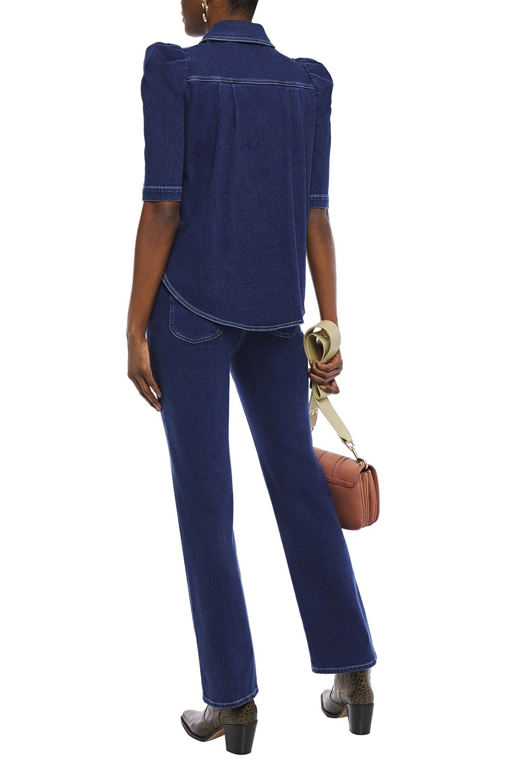 SEE BY CHLOÉ Ring-embellished high-rise bootcut jeans