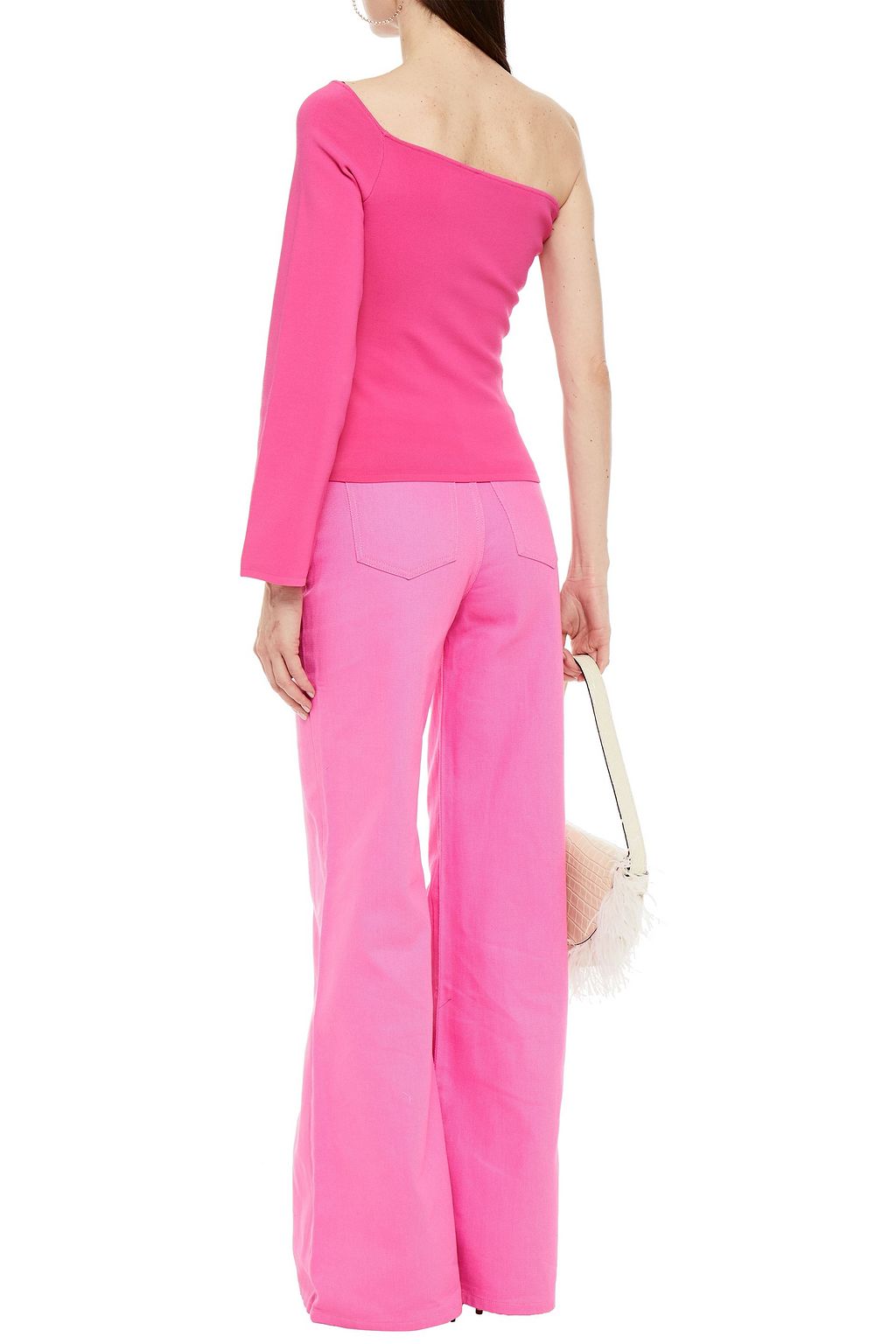 SOLACE LONDON High-rise wide-leg jeans