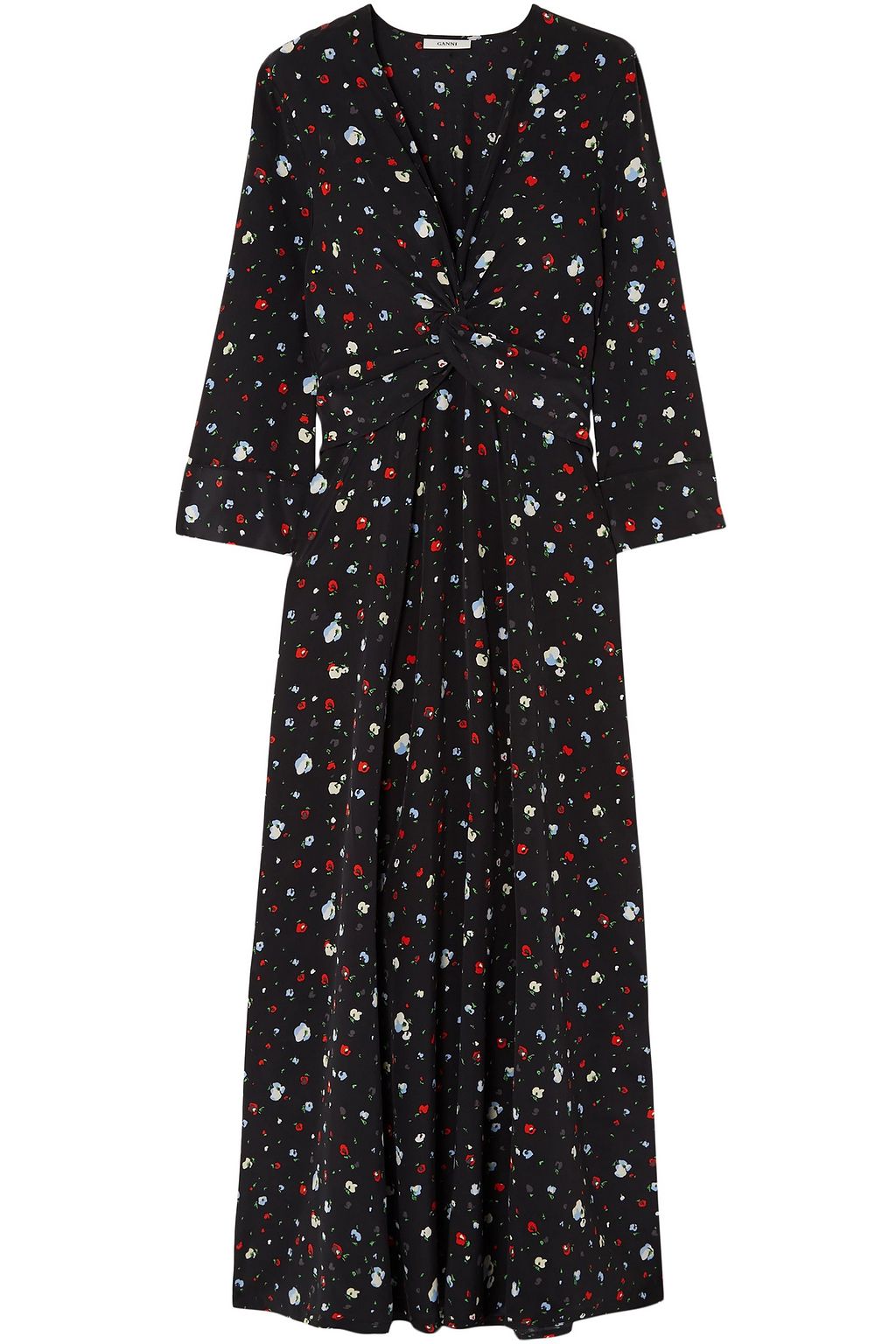 black silk maxi