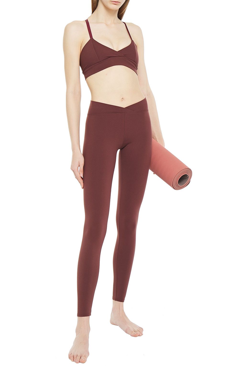 LIVE THE PROCESS Two-tone stretch-Supplex sports bra