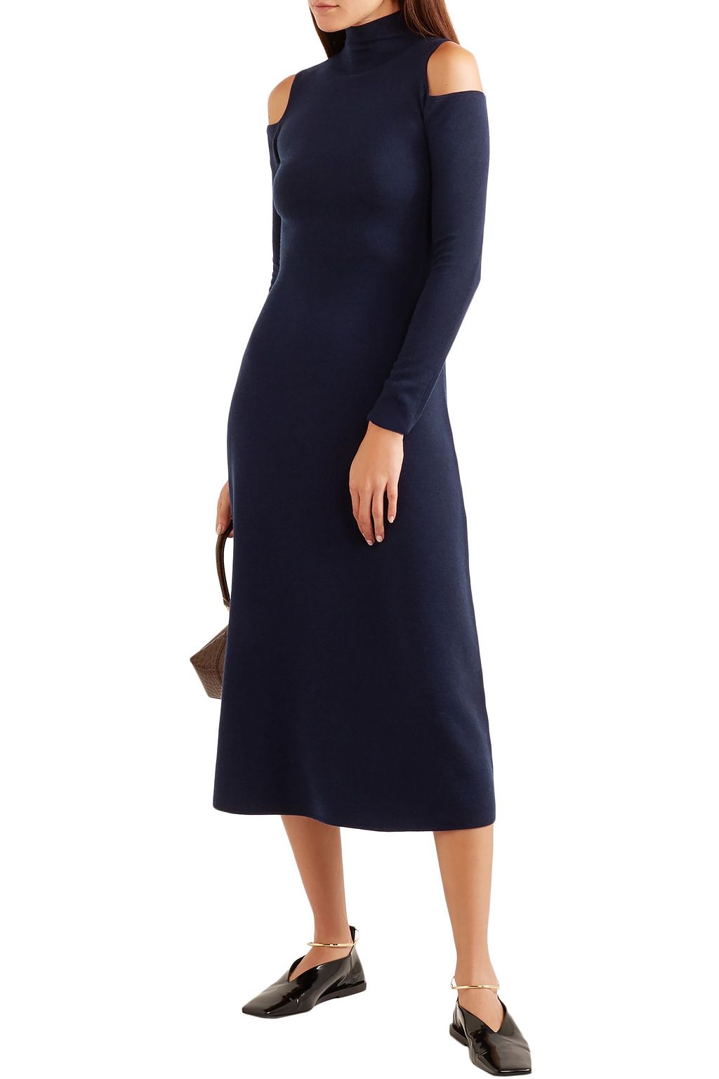 GABRIELA HEARST Silveira cold-shoulder wool-blend midi dress