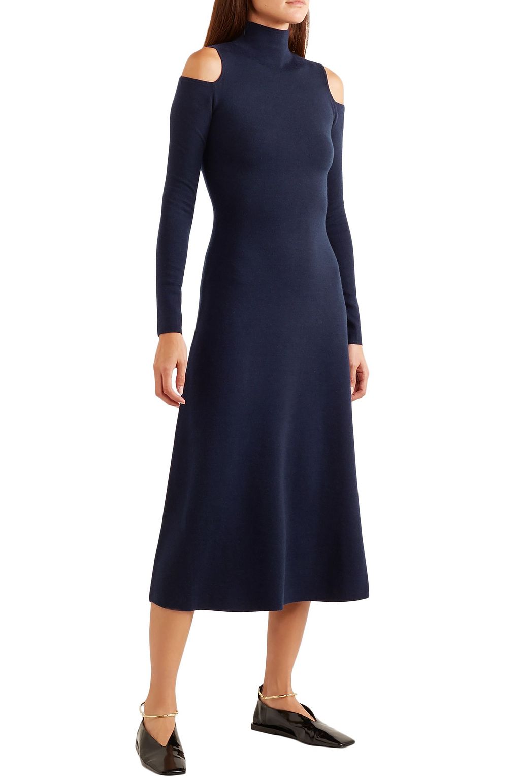 GABRIELA HEARST Silveira cold-shoulder wool-blend midi dress