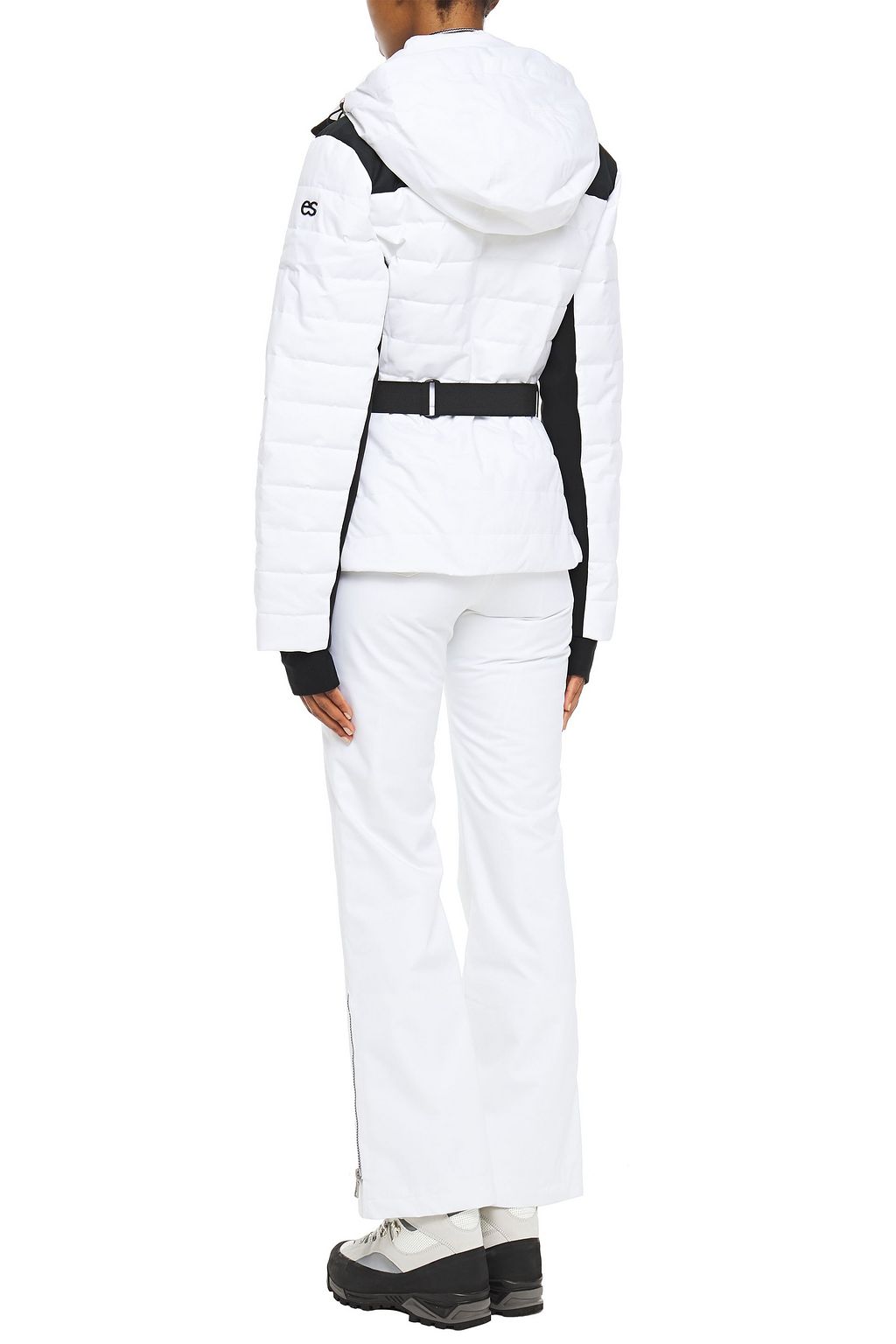 ERIN SNOW Quilted shell and stretch-jersey hooded ski jacket