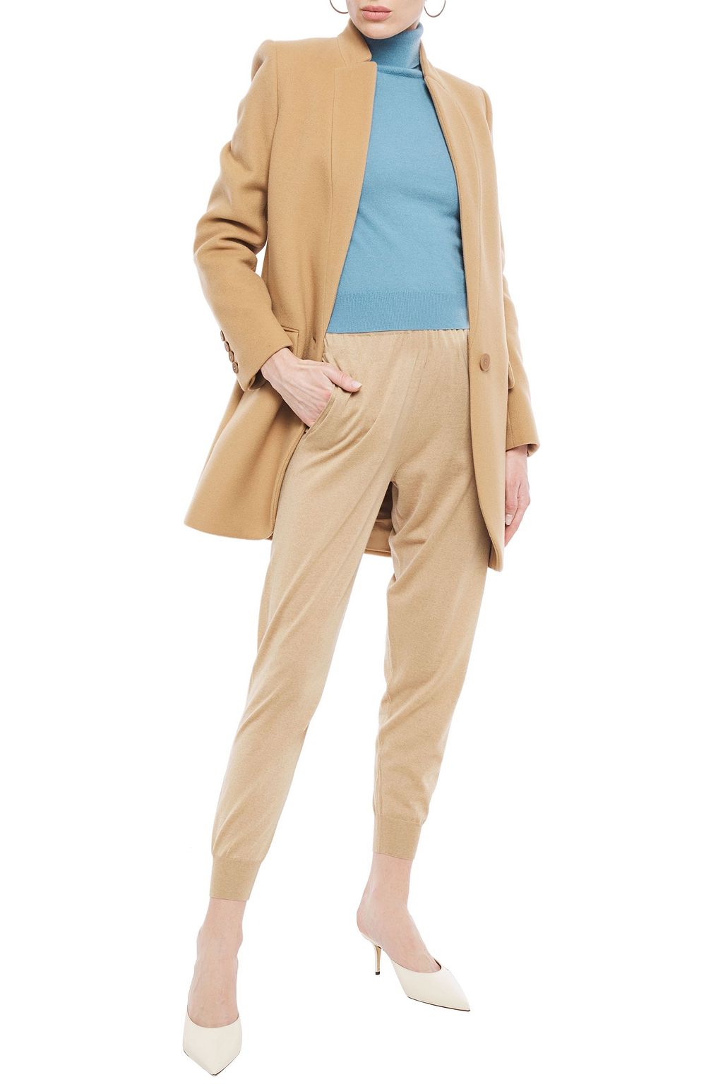 STELLA MCCARTNEY Brushed wool-blend felt coat
