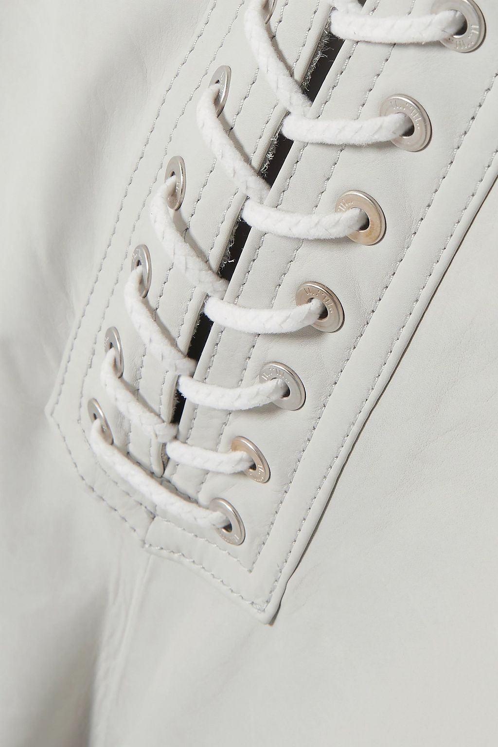 BEN TAVERNITI™ UNRAVEL PROJECT Lace-up leather wide-leg pants