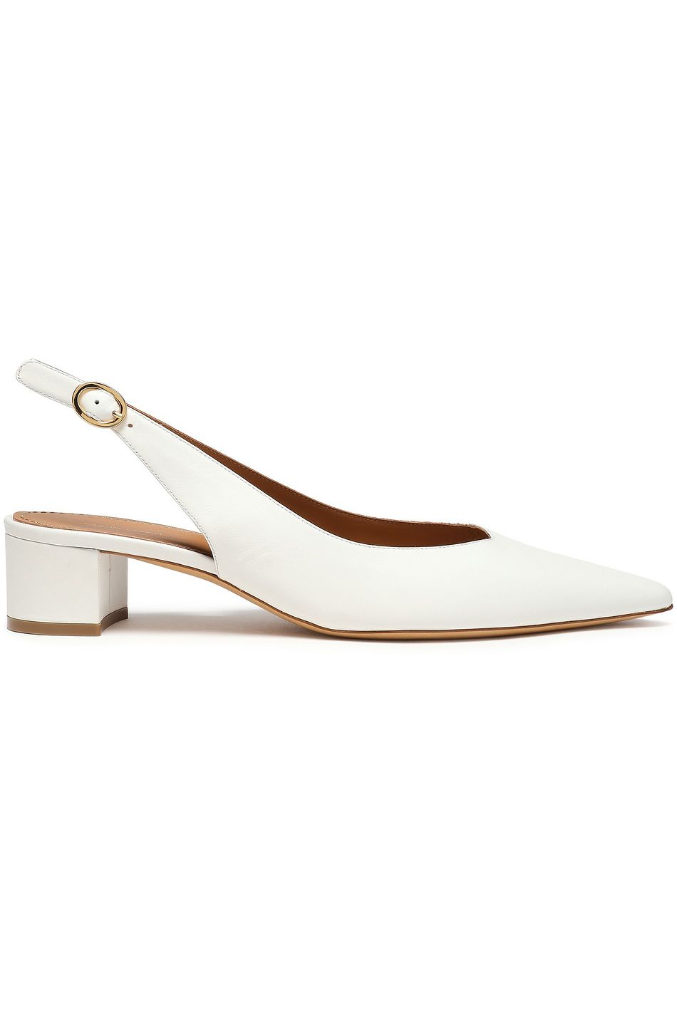 white leather slingback heels