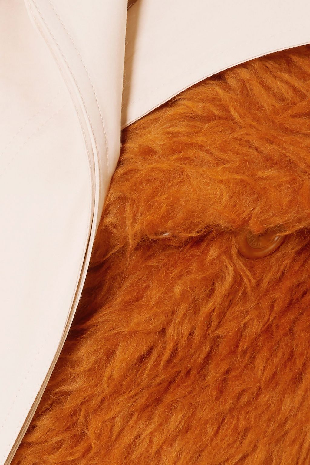 SIES MARJAN Mamie layered faux shearling and cotton-canvas trench coat