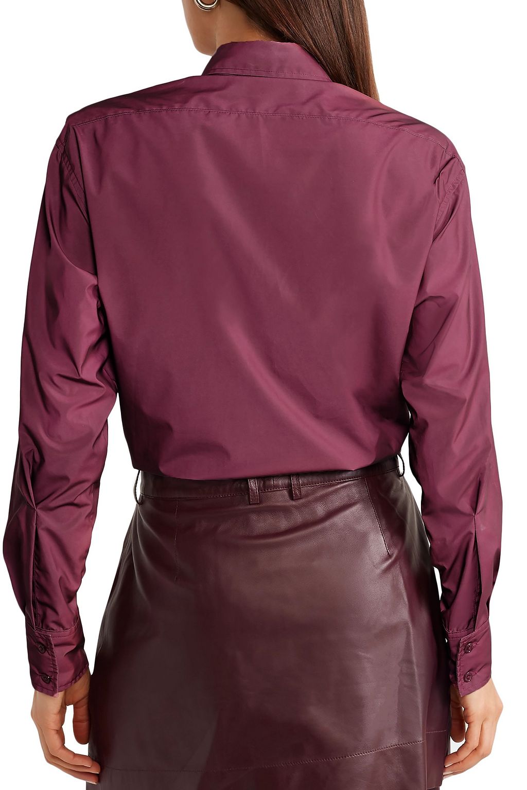 SIES MARJAN Sander iridescent taffeta shirt